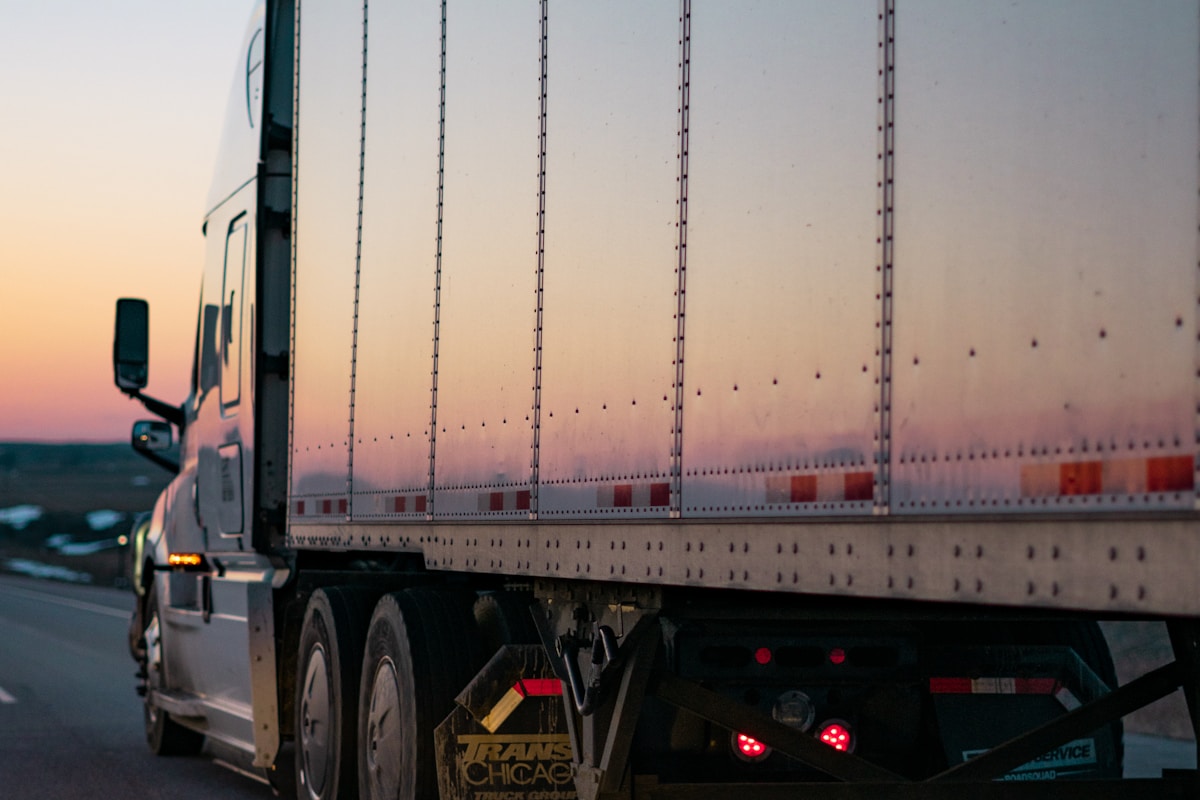 Truck at a shipping dock